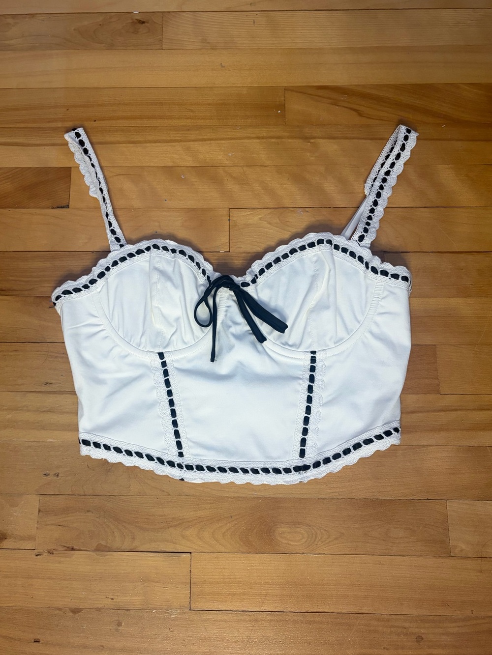 Garage cropped bustier top